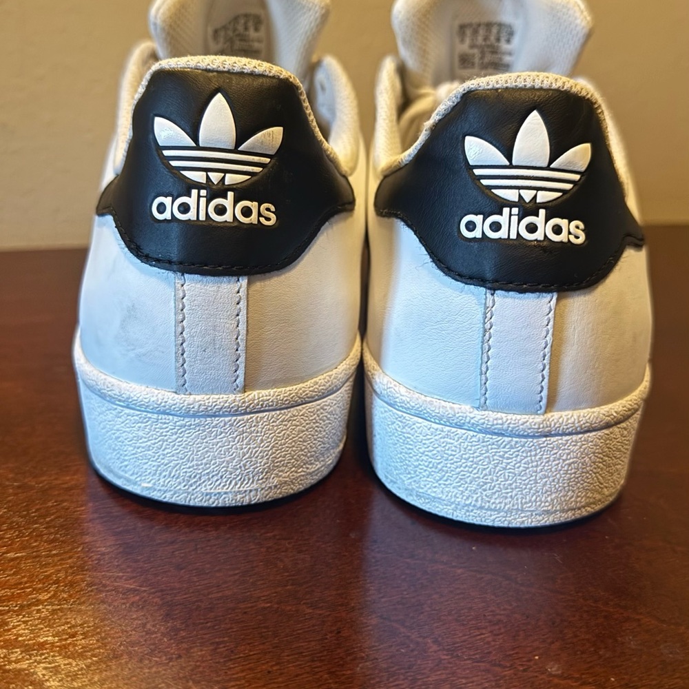 Adidas Superstar White with Black Stripes Men's Sneakers - Picture 5 of 12